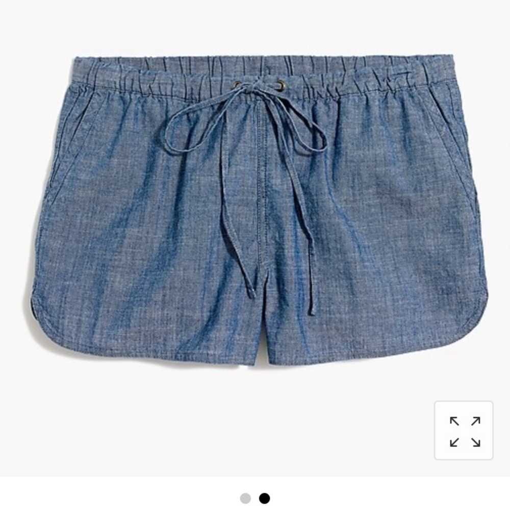 J crew 3” drawstring chambray shorts Size Small